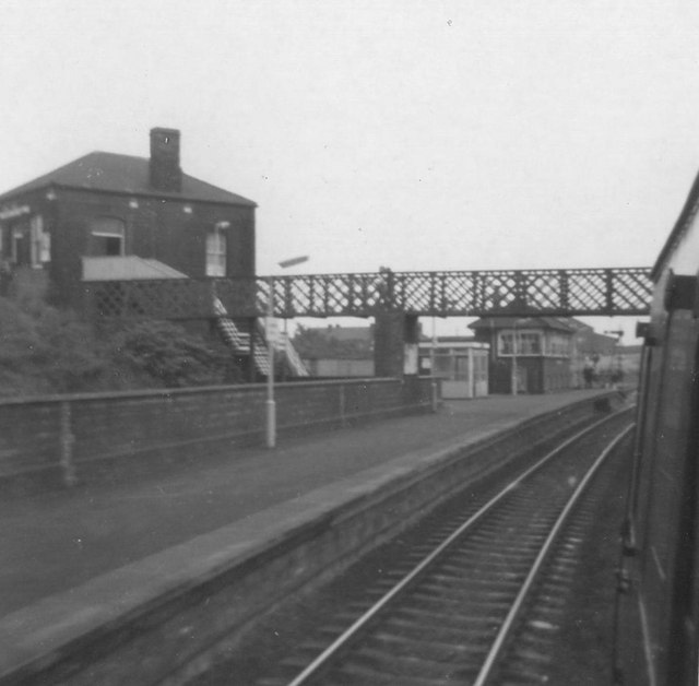Langley Green railway station near Oldbury in July 1975